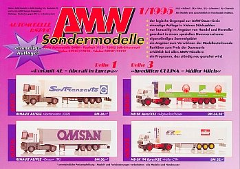 AMW Sondermodelle 1/1995 Seite 1 und Report Ausgabe 1