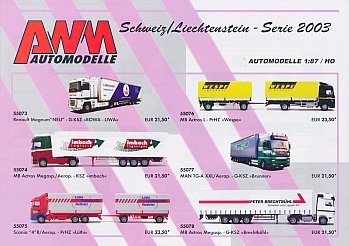 AWM Schweiz/Lichtenstein - Serie 2003