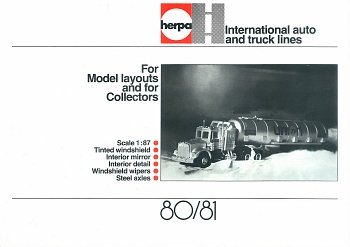 Herpa Gesamtprogramm 1980/81 Englische Version