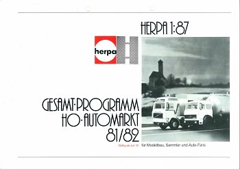 Herpa Gesamtprogramm 1981/82 ab Juli 1981 Seite 1 mit Preisempfehlung