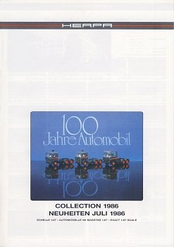 Herpa Collection 1986 und Neuheiten Juli 1986