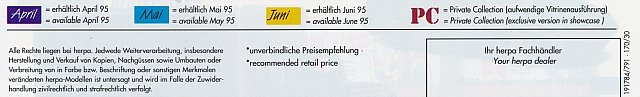 LIMITIERTE NEUHEITEN APRIL-JUNI 1995 Seite 4 mit Preisen Detail