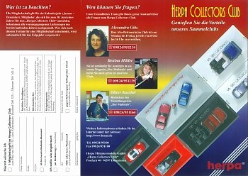 HERPA COLLECTORS CLUB 1997 Seite 1