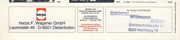 Herpa Programm 1983 V3 Detail Seite 8