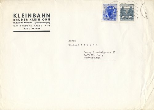 Briefumschlag um 1974