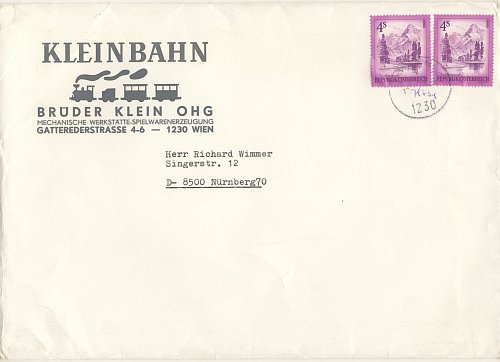 Briefumschlag um 1980
