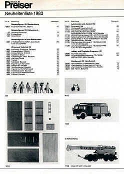 Neuheitenliste 1983