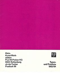 Preiser Typen- und Preisliste 1963/64