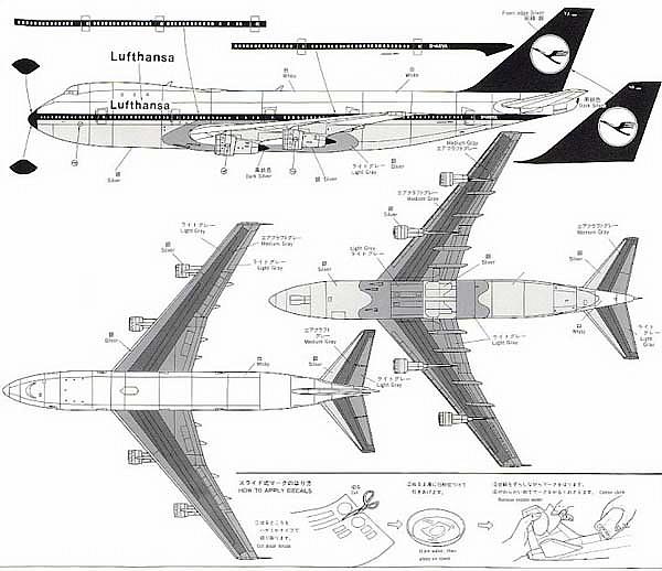 BOEING 747 Lufthansa Bauanleitung 1