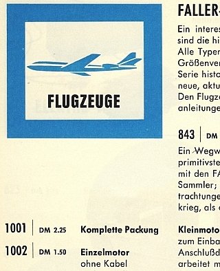Detail Faller Katalog 1965/1966 Seite 46