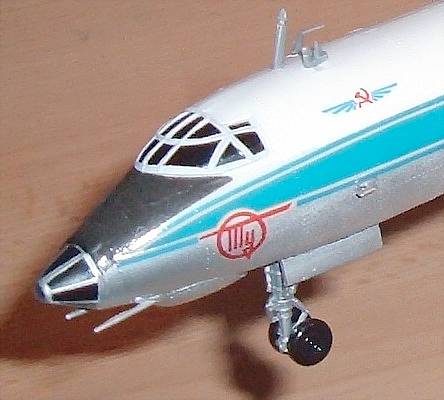 TU-134 gebautes Modell Detail Cockpit