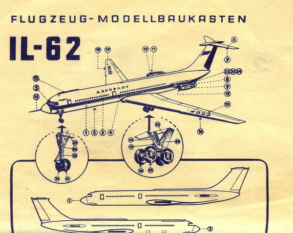 IL-62 Ausschnitt Bauanleitung