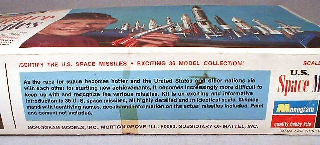 Monogram U.S. Space Missiles Verpackung Seitenteil unten  rechts