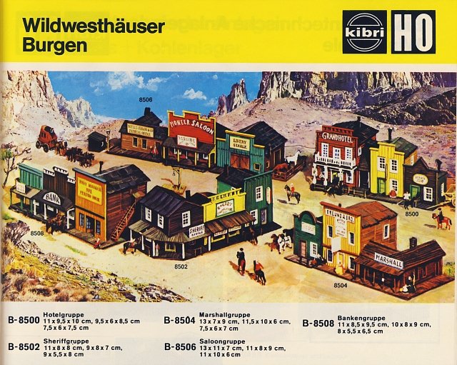 Kibri Katalogseite 63 Wildwesthäuser aus Katalog 1980/81