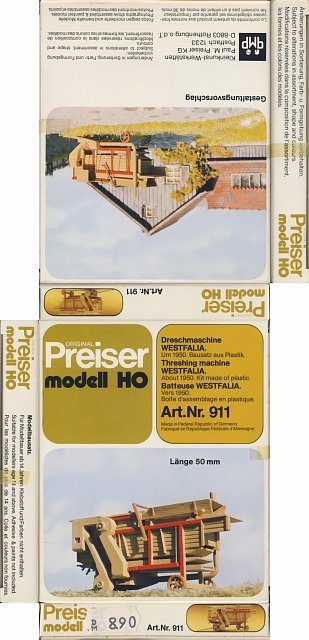 Preiser Art. Nr. 911 Verpackung B entfaltet