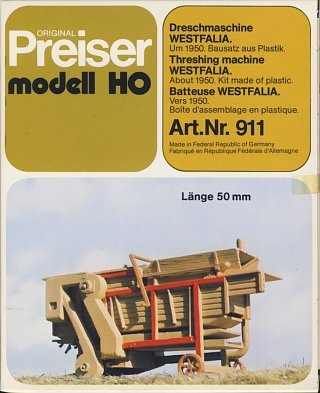 Preiser Art. Nr. 911 Verpackung B Front