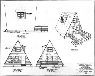 A-Frame Cabin Plan Blatt 1