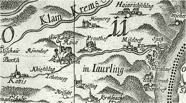 Ausschnitt der Karte von 1697