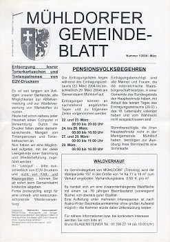 Mühldorfer Gemeindeblatt Nr. 01/2004 März