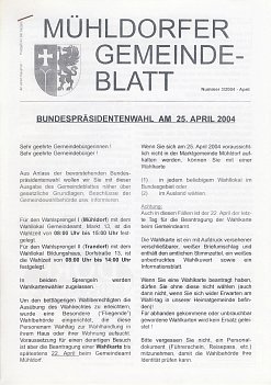 Mühldorfer Gemeindeblatt Nr. 03/2004 April