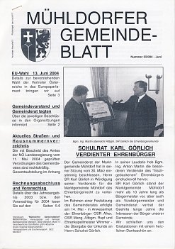 Mühldorfer Gemeindeblatt Nr. 05/2004 Juni