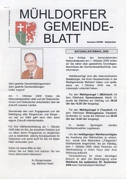 Mühldorfer Gemeindeblatt Nr. 05/2006 September