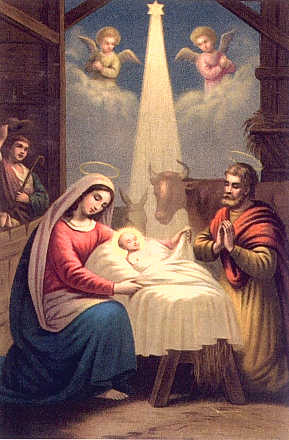 Jesus, Maria und Joseph in Bethlehem